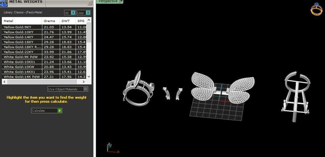 Butterfly ring with movable wings Model 3916 3D print model_9