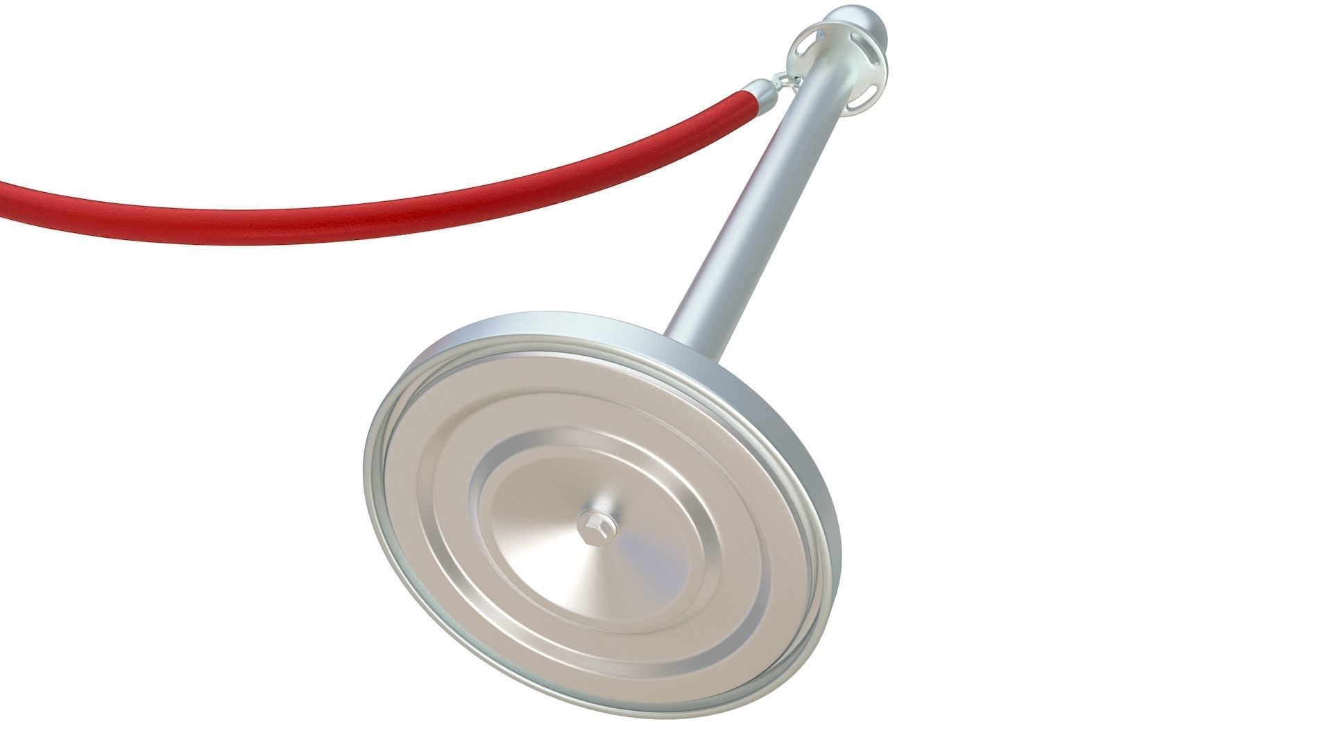 Red carpet Silver Stanchion 3D model_12