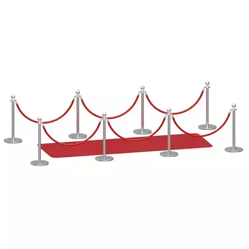 Red carpet Silver Stanchion