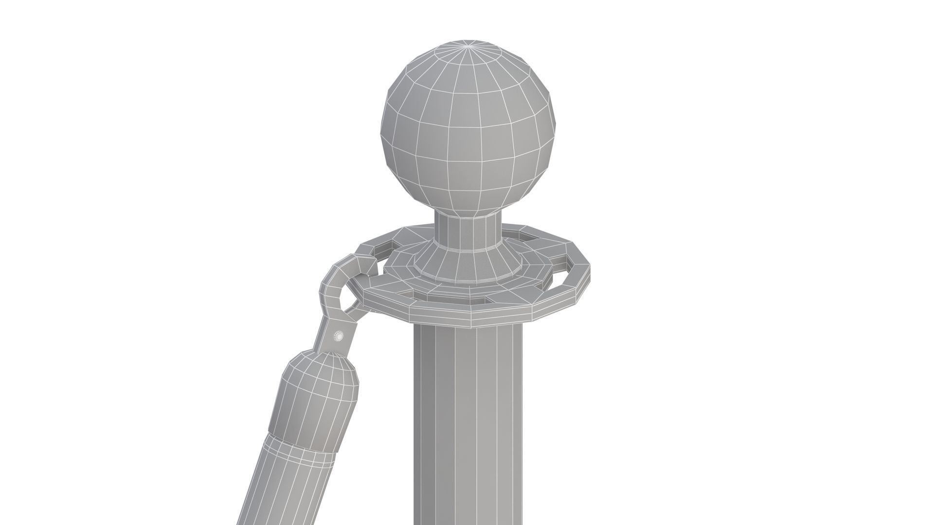 Red carpet Silver Stanchion 3D model_22