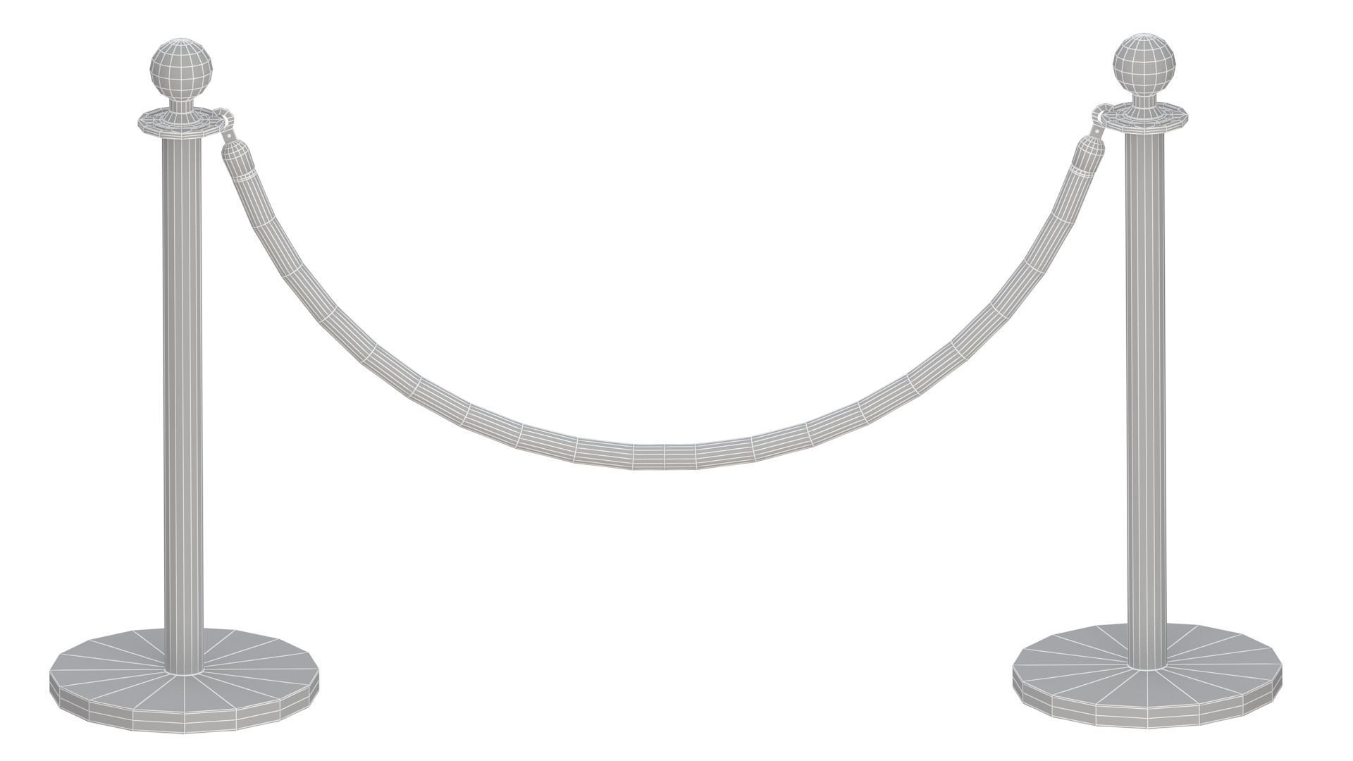 Red carpet Silver Stanchion 3D model_20