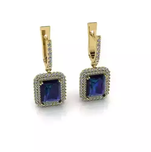 Earrings with English lock Model 3907