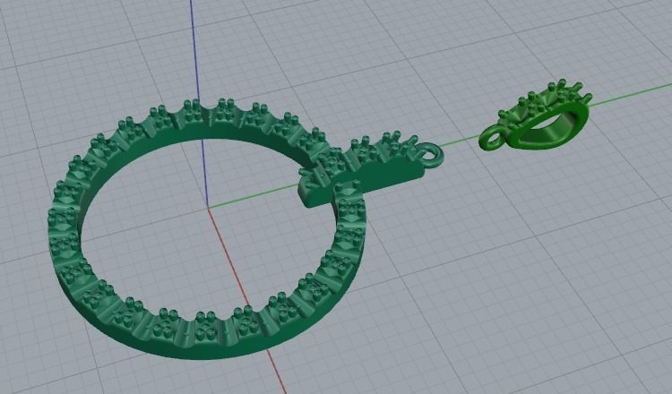 Round  pendant Model 3888 3D print model_2