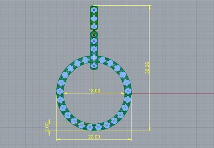 Round  pendant Model 3888 3D print model_5