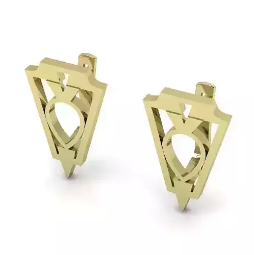Earrings with English lock Model 3887
