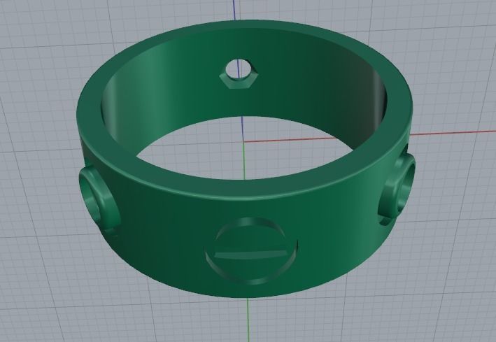 Ring bolt Model 3884 3D print model_4