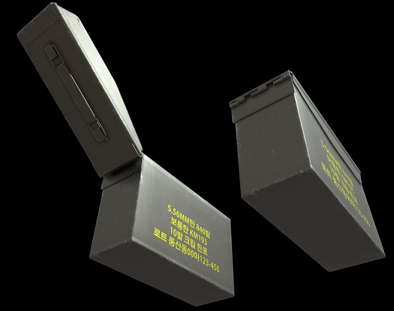 ROK Army AmmunitionBox Low-poly 3D model_3