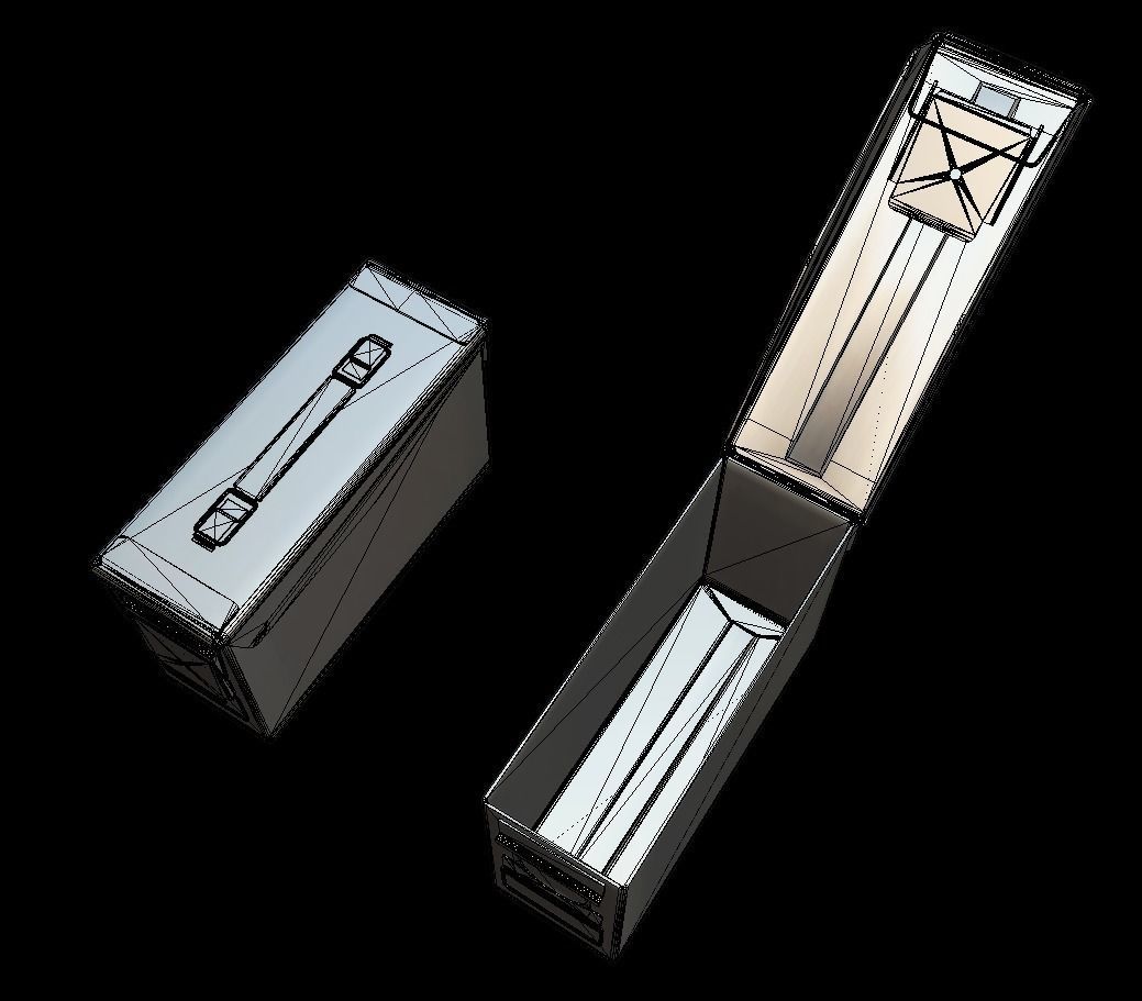 ROK Army AmmunitionBox Low-poly 3D model_10