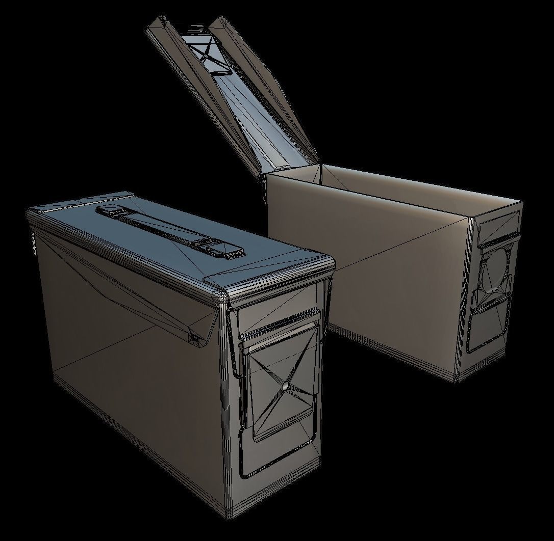 ROK Army AmmunitionBox Low-poly 3D model_12