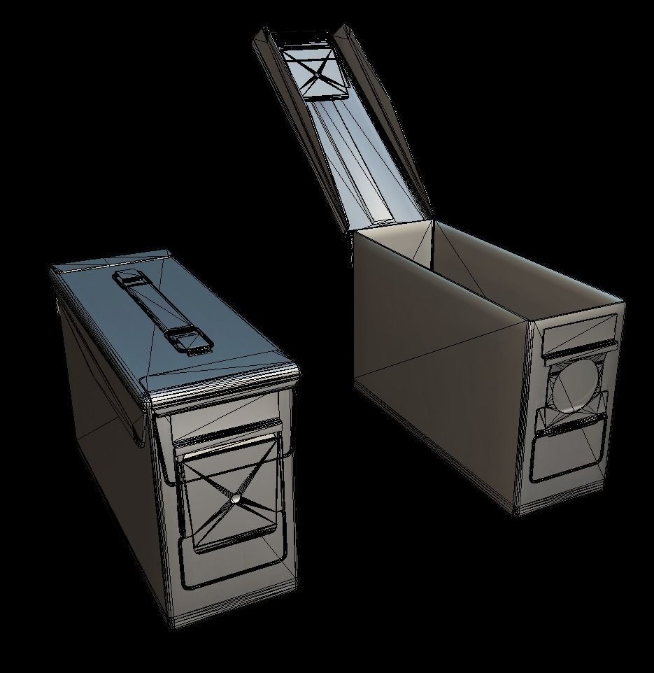 ROK Army AmmunitionBox Low-poly 3D model_9