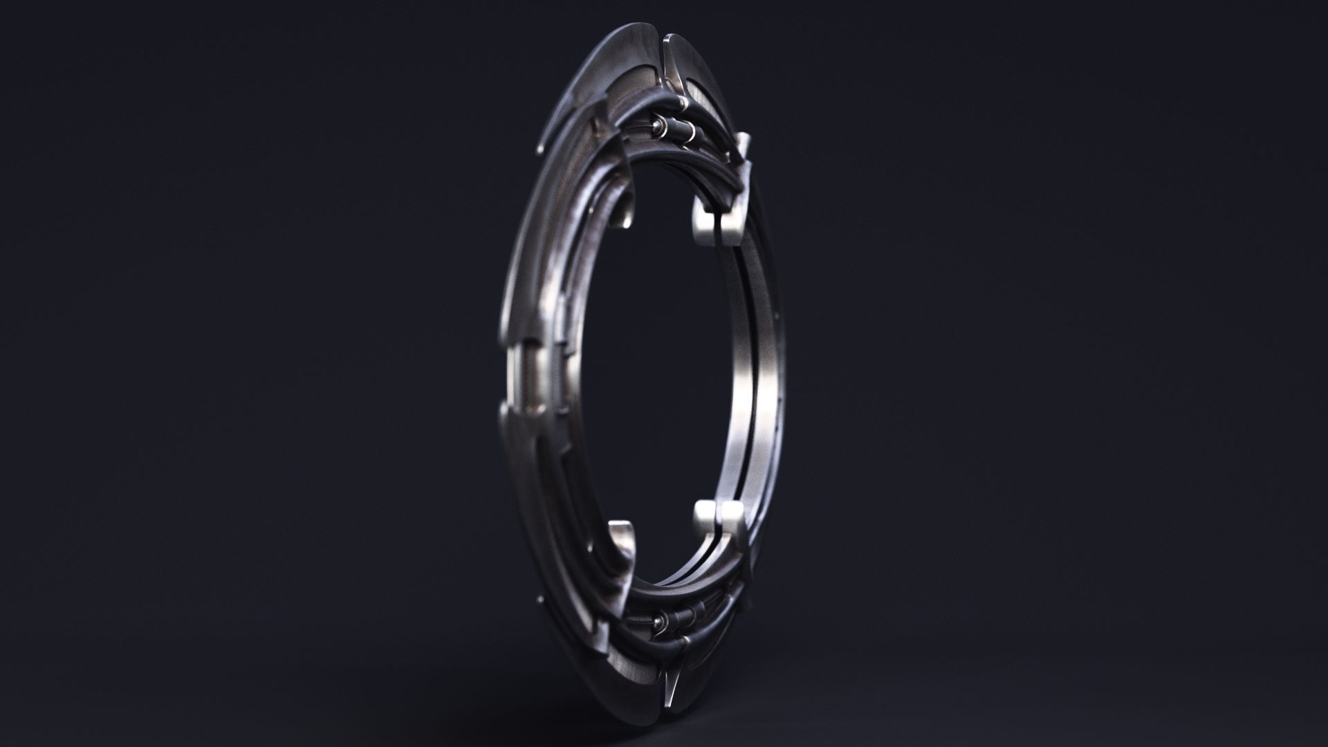 H R Giger Oval Mirror Printable 3D Model 3D print model_22