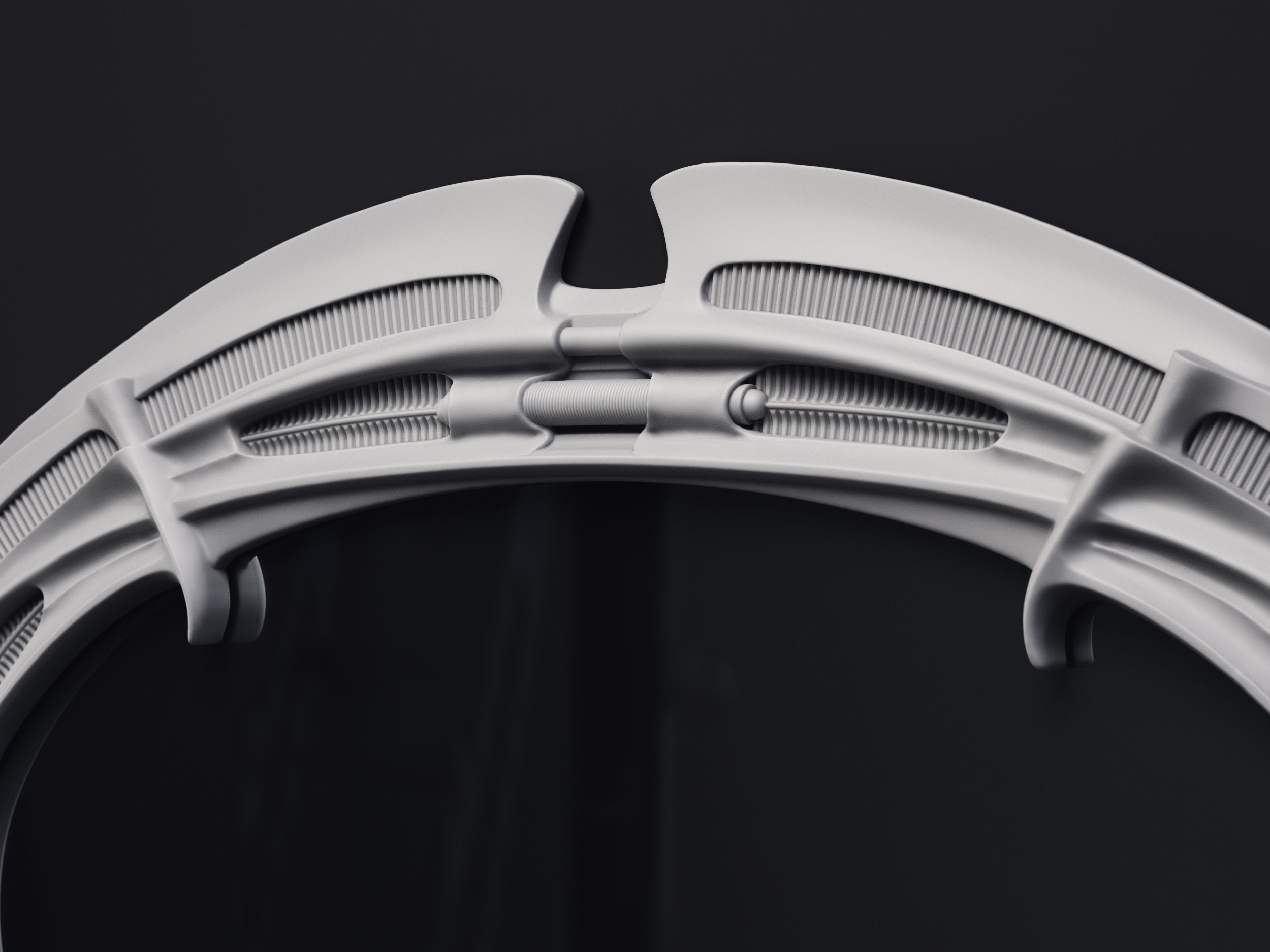 H R Giger Oval Mirror Printable 3D Model 3D print model_14