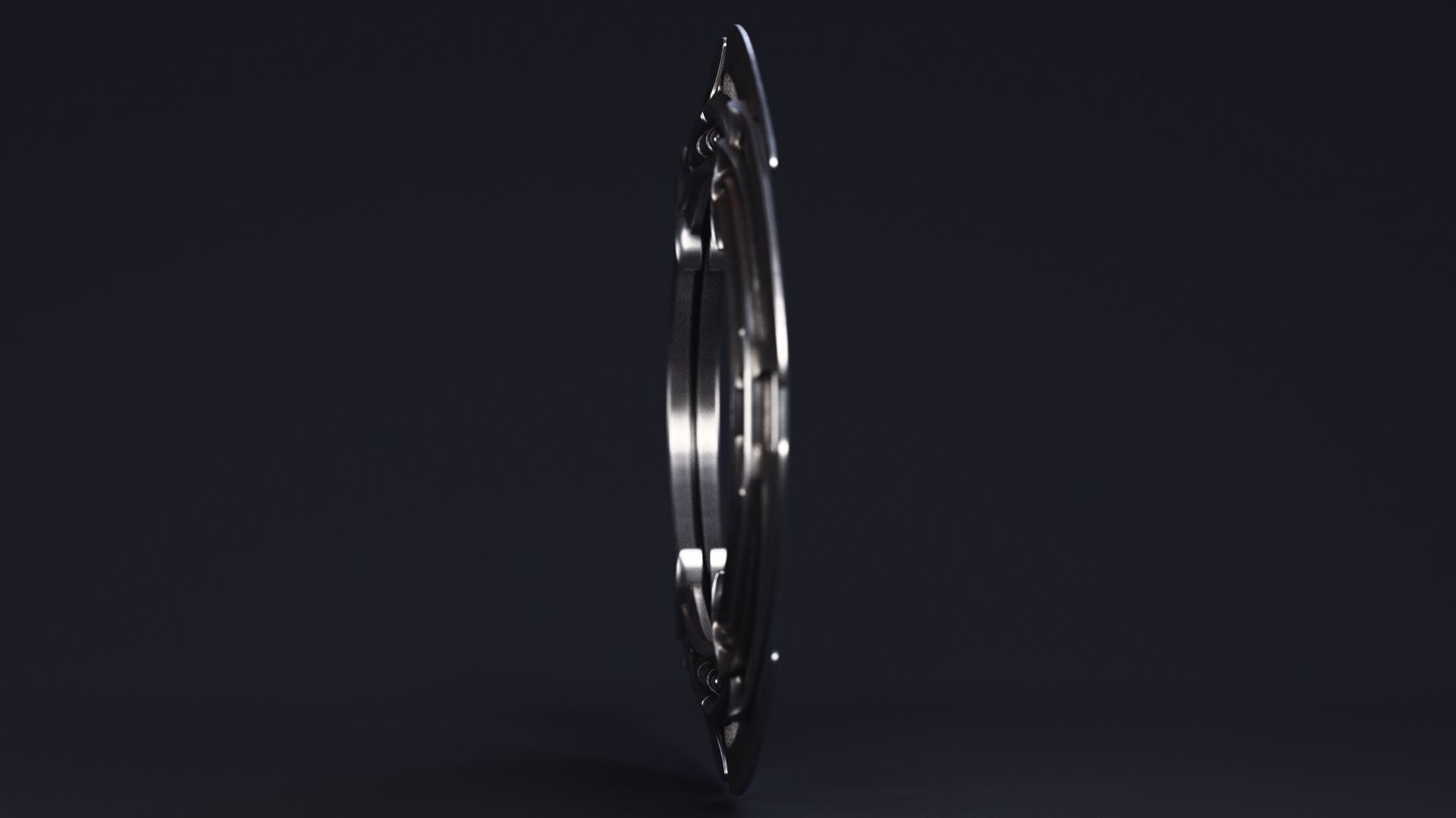 H R Giger Oval Mirror Printable 3D Model 3D print model_30