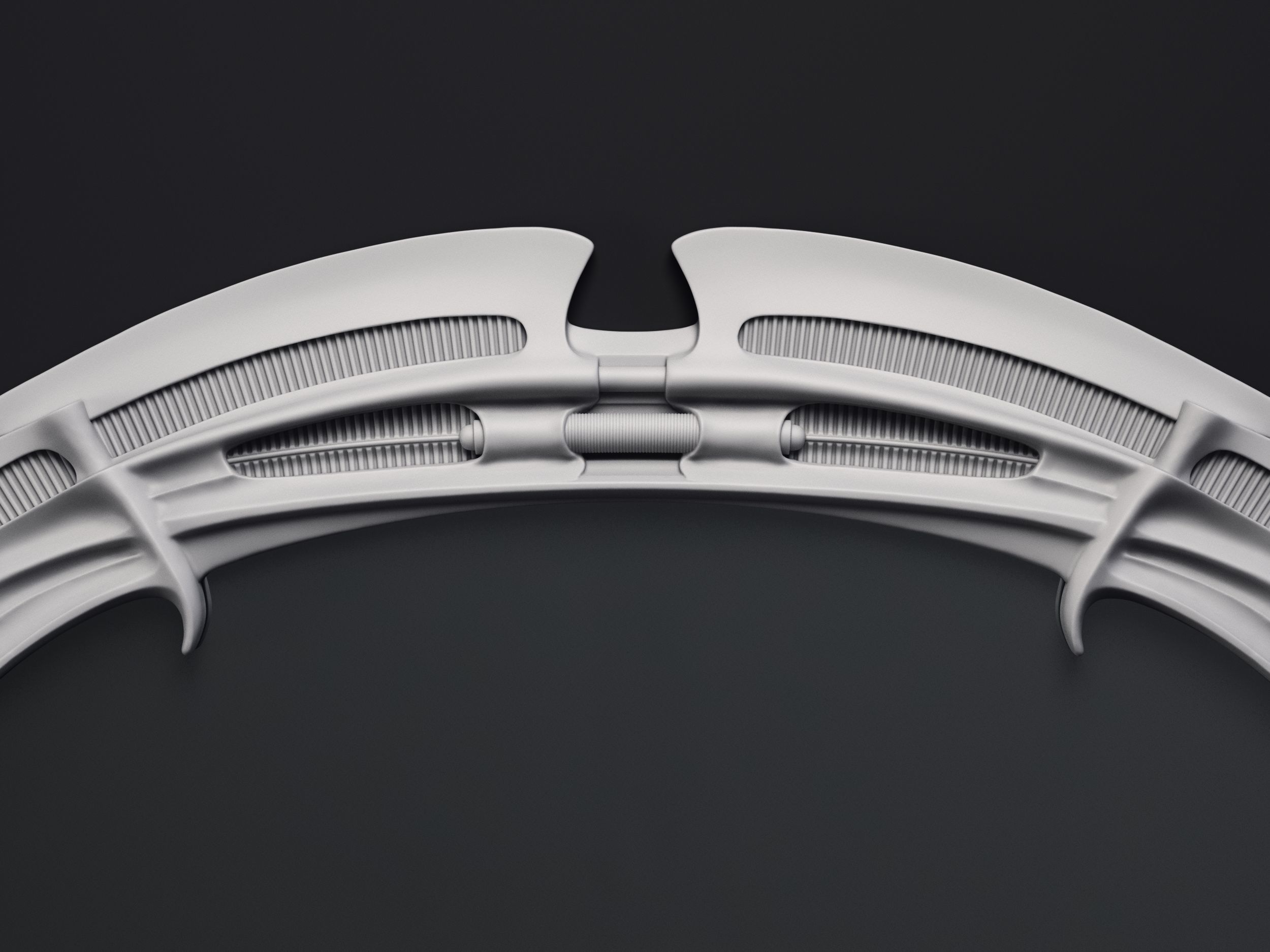 H R Giger Oval Mirror Printable 3D Model 3D print model_17