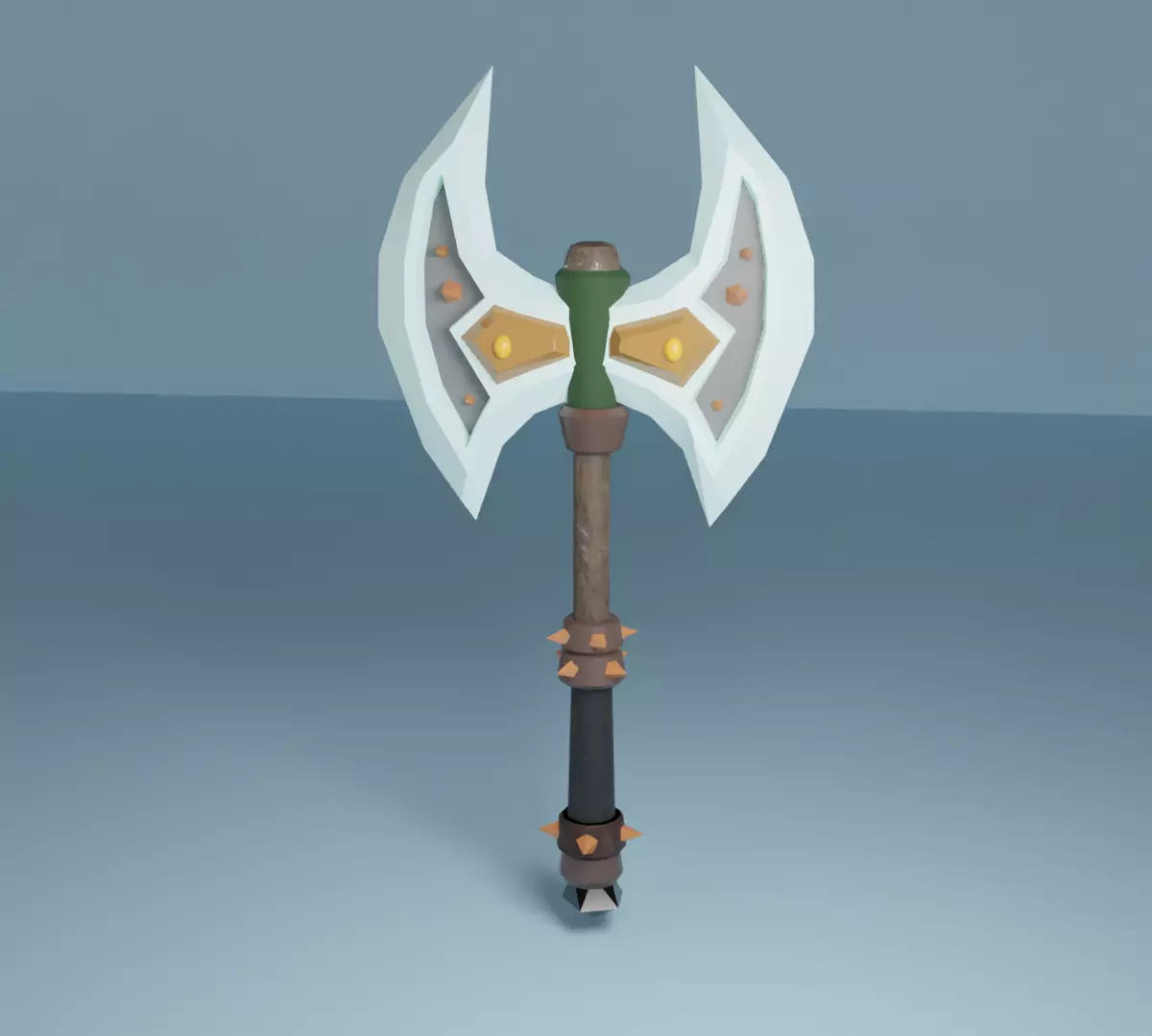 3D Battle Axe Game Ready Asset Free low-poly 3D model_0