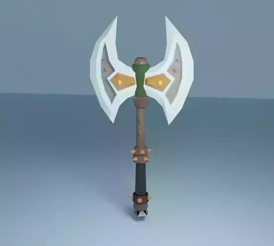 3D Battle Axe Game Ready Asset