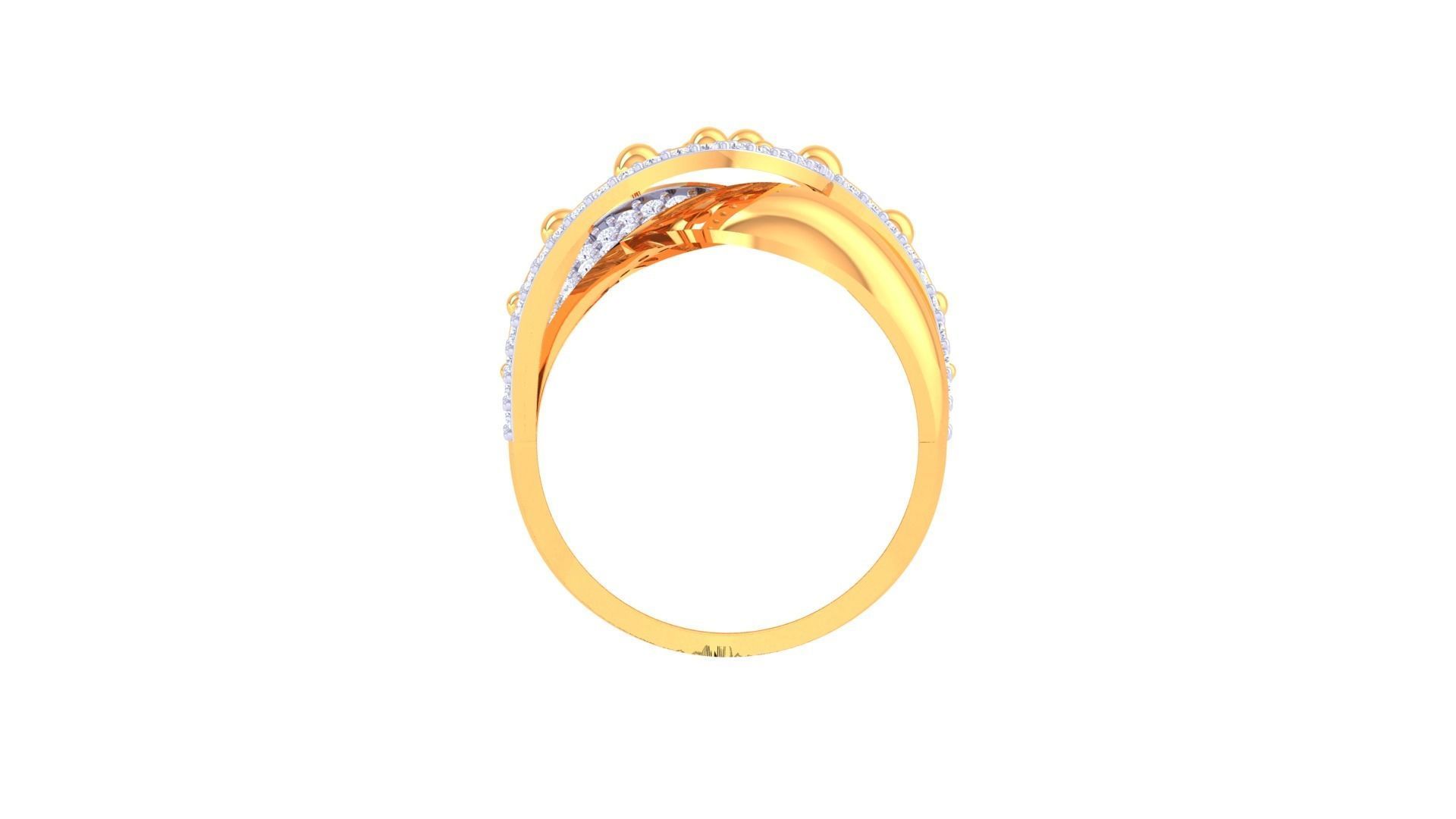 High Jewelry Diamond Cocktail Ring 3dm stl obj 3D print model_10
