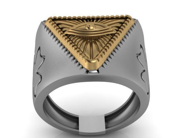 freemasonry eye ring 3D print model_19