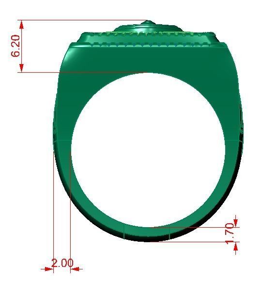 freemasonry eye ring 3D print model_2