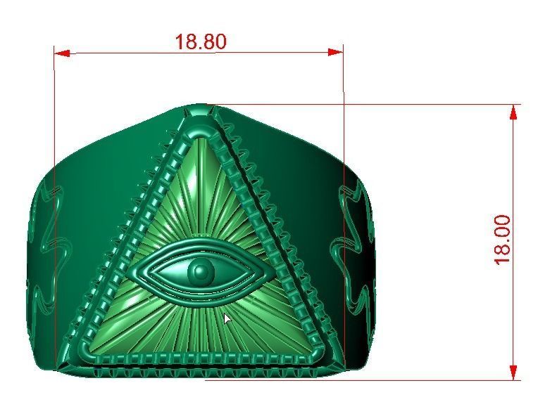 freemasonry eye ring 3D print model_7