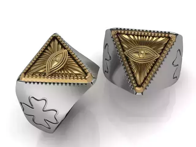 freemasonry eye ring 3D print model