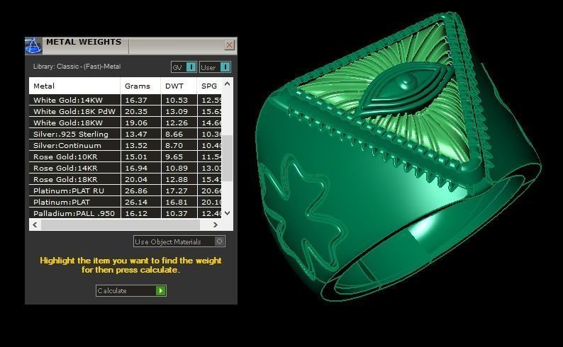 freemasonry eye ring 3D print model_11