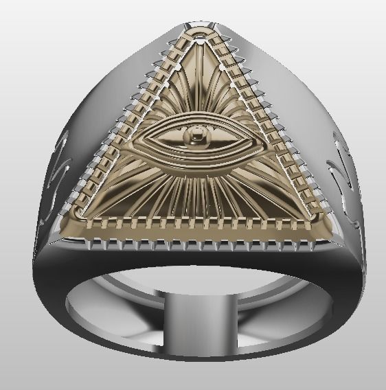 freemasonry eye ring 3D print model_15