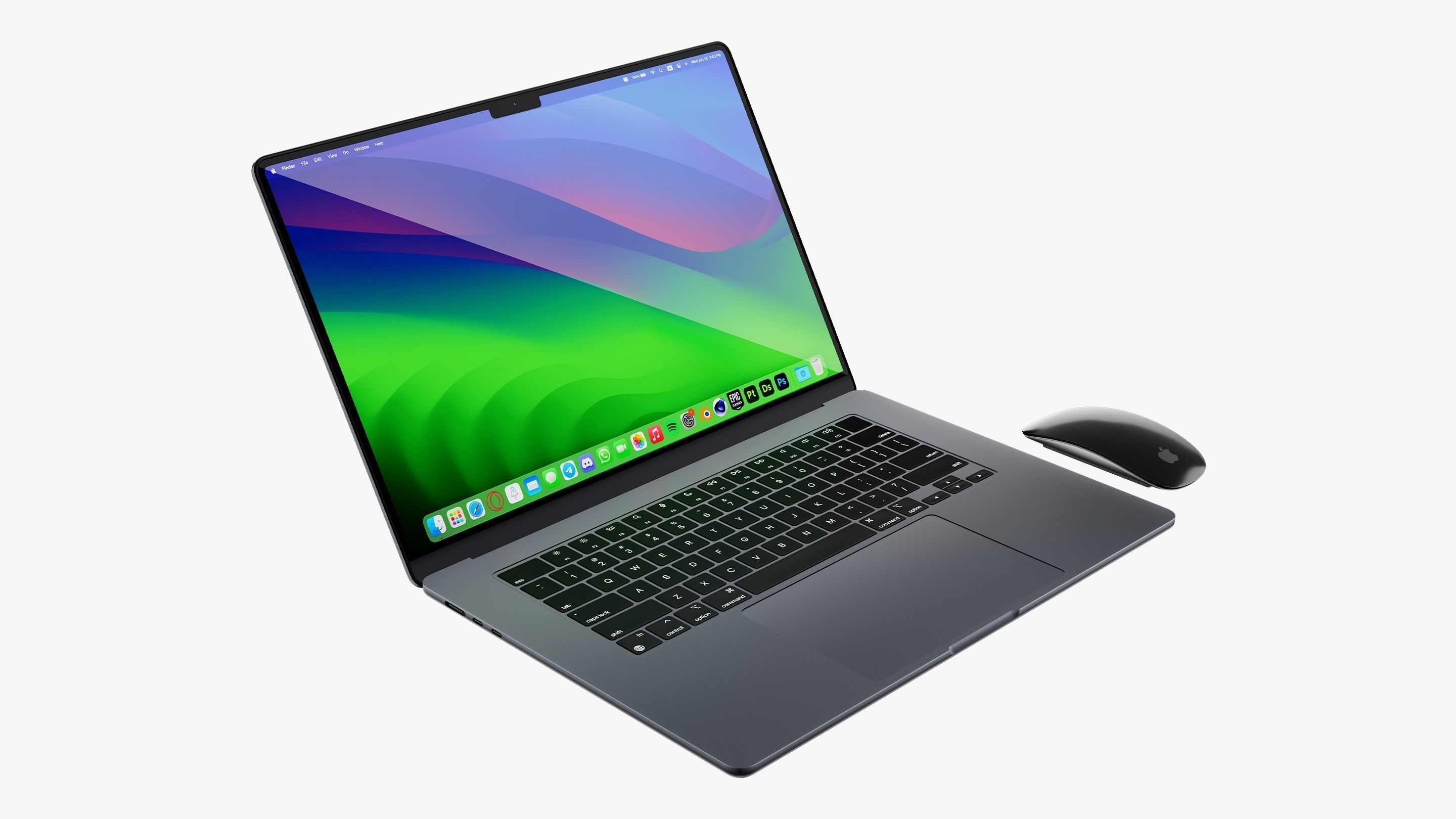 Apple MacBook Air 15 inch Collection 2023 With Magic Mouse 3D model_41