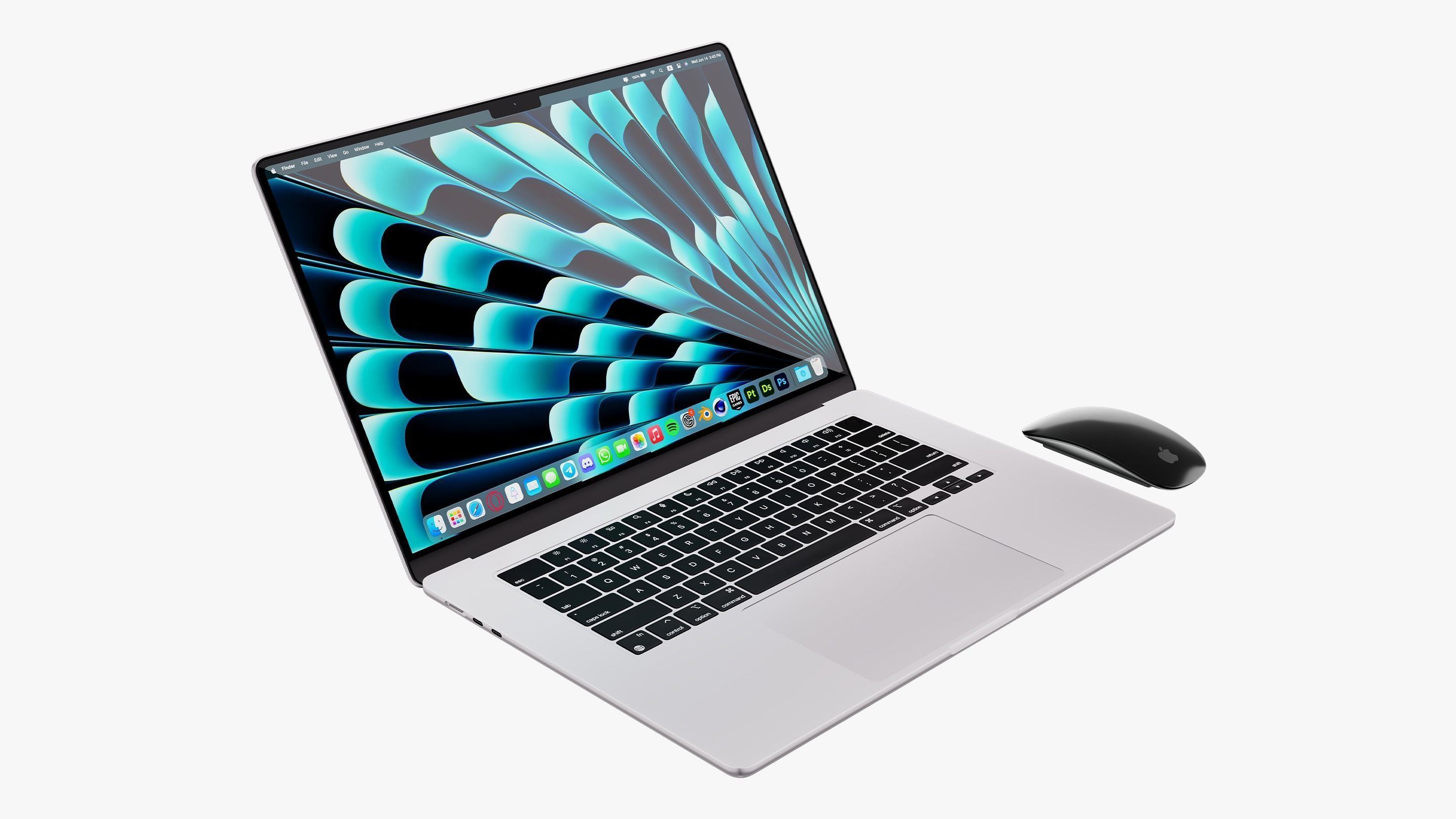 Apple MacBook Air 15 inch Collection 2023 With Magic Mouse 3D model_10