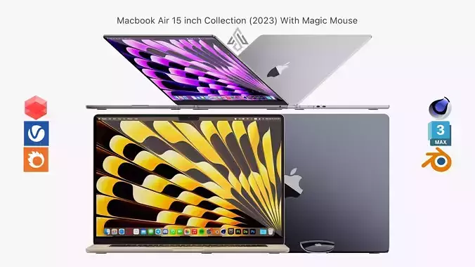 Apple MacBook Air 15 inch Collection 2023 With Magic Mouse