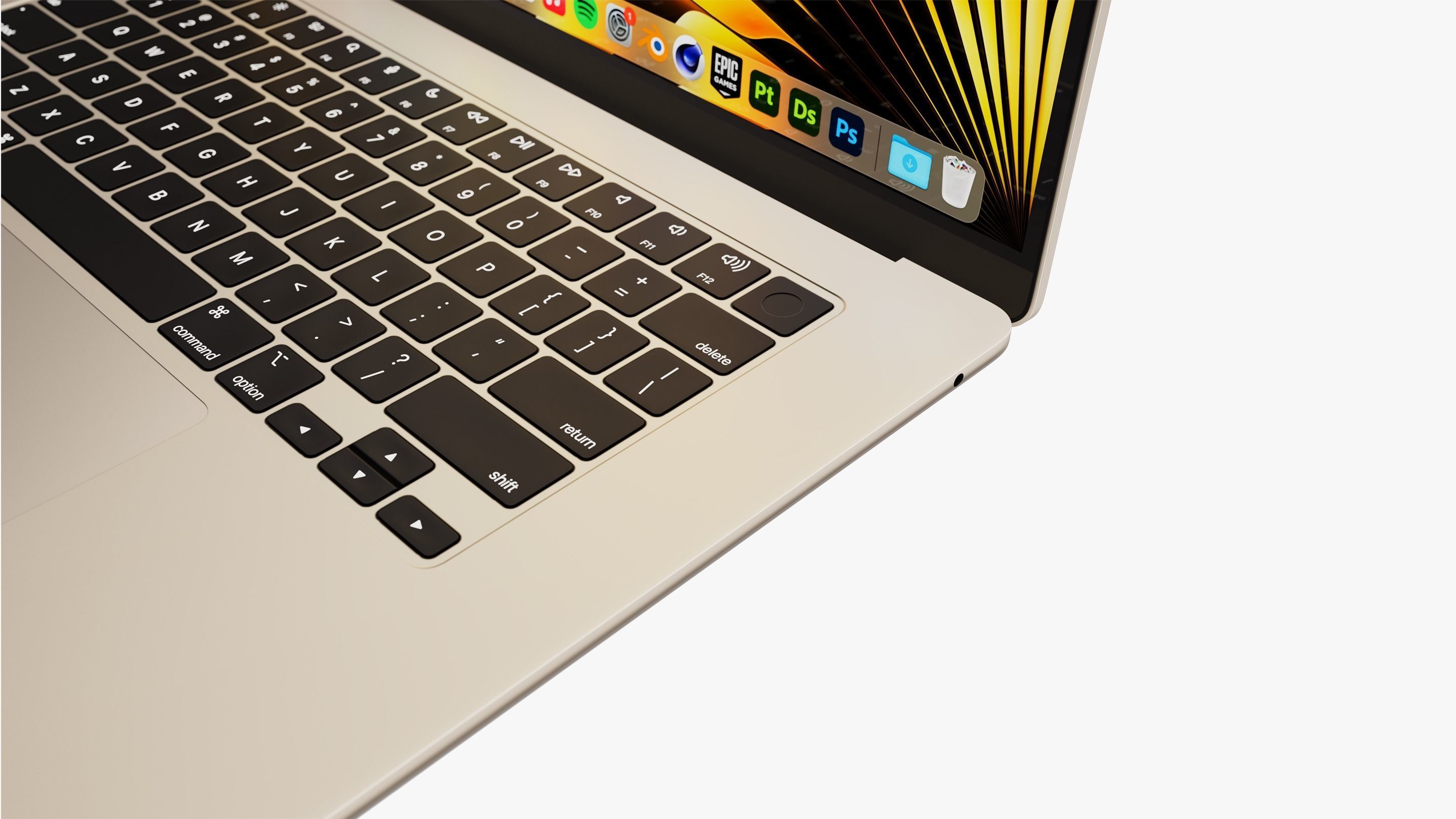 Apple MacBook Air 15 inch Collection 2023 With Magic Mouse 3D model_35