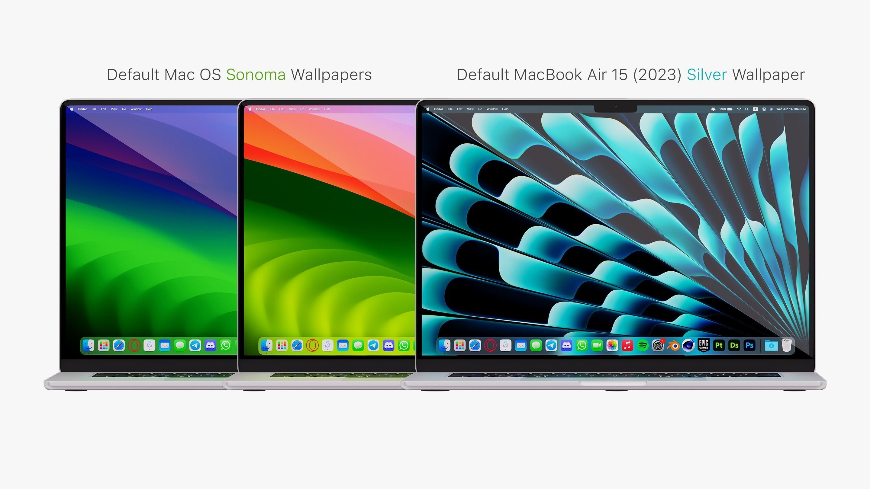 Apple MacBook Air 15 inch Collection 2023 With Magic Mouse 3D model_6