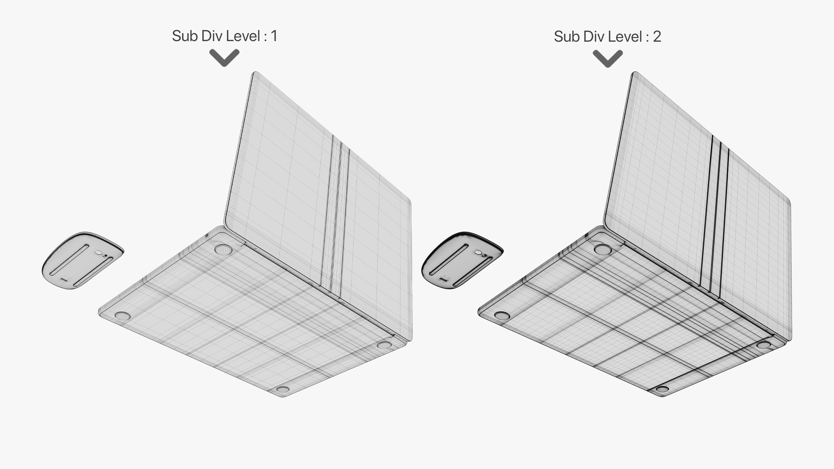 Apple MacBook Air 15 inch Collection 2023 With Magic Mouse 3D model_54