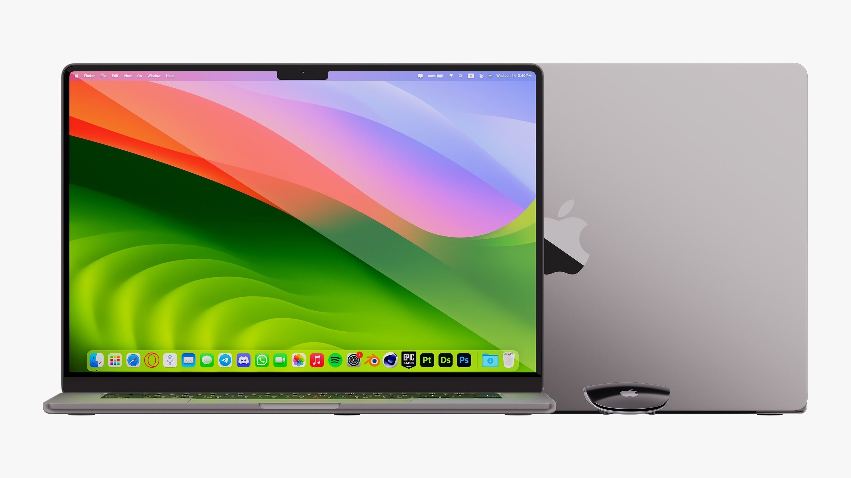 Apple MacBook Air 15 inch Collection 2023 With Magic Mouse 3D model_39