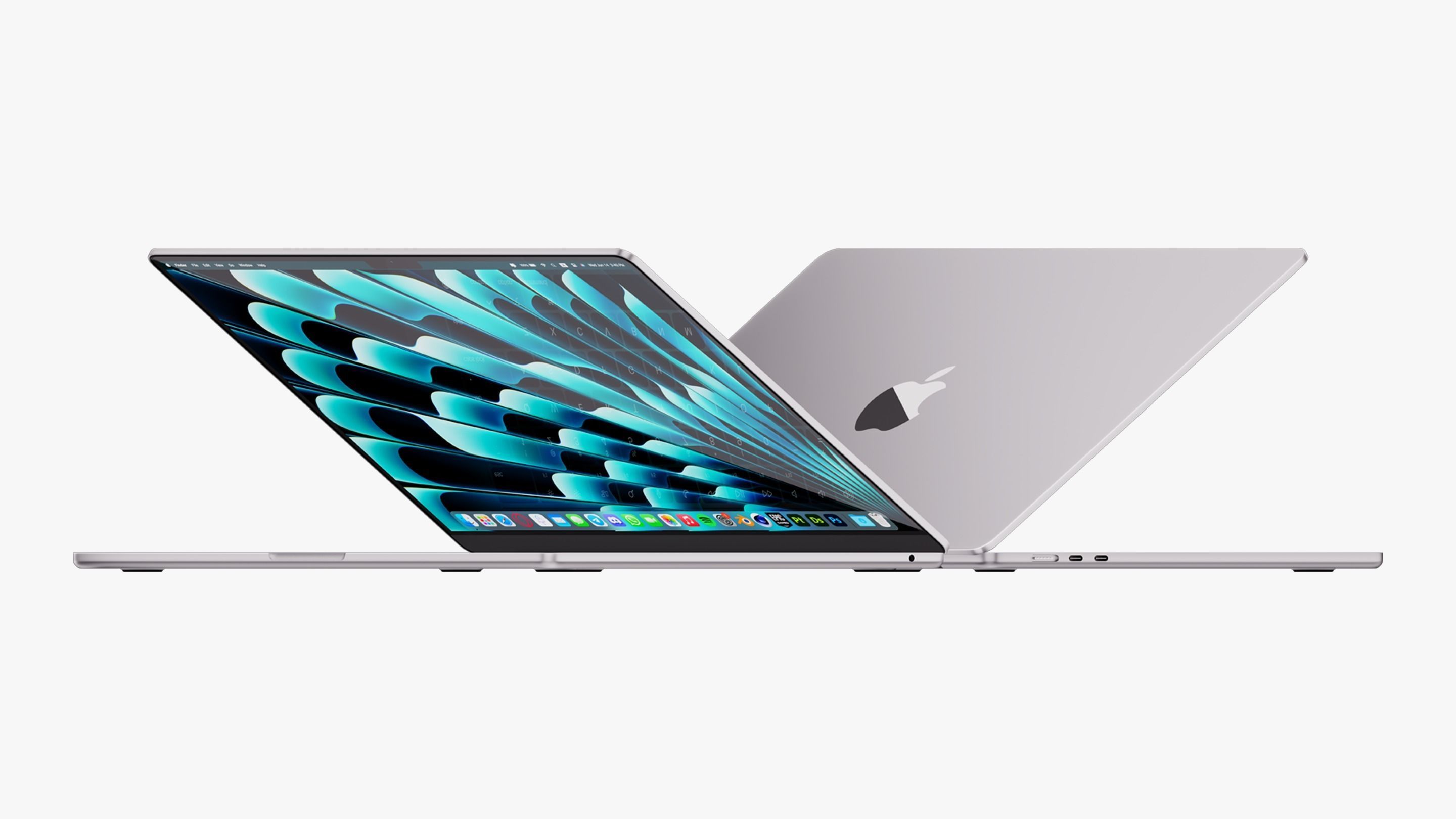 Apple MacBook Air 15 inch Collection 2023 With Magic Mouse 3D model_2