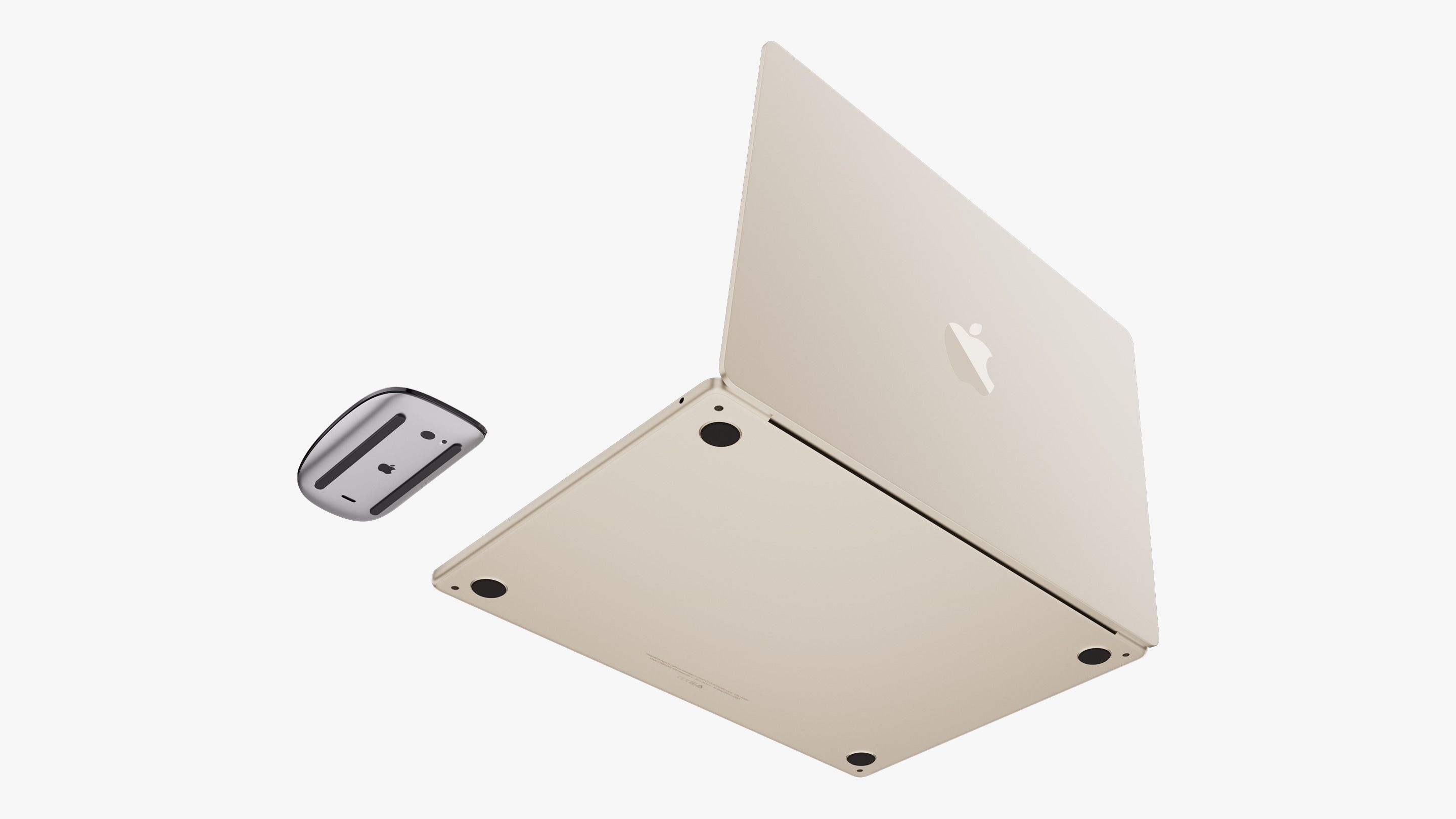 Apple MacBook Air 15 inch Collection 2023 With Magic Mouse 3D model_26