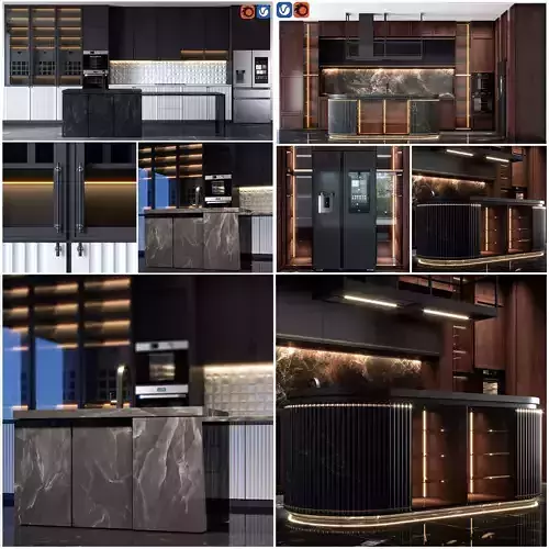 2 kitchen set 03 Low-poly 3D model