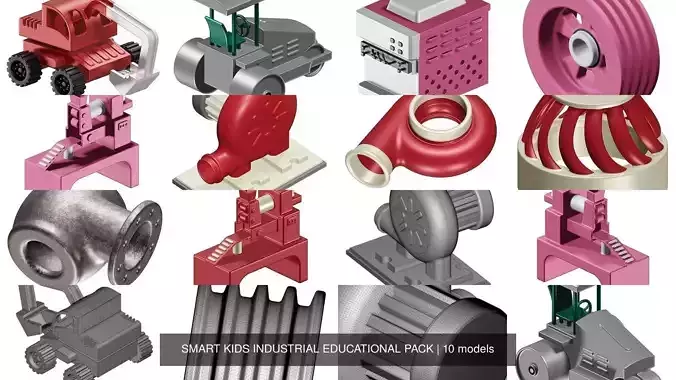 SMART KIDS INDUSTRIAL EDUCATIONAL PACK 3D Model Collection