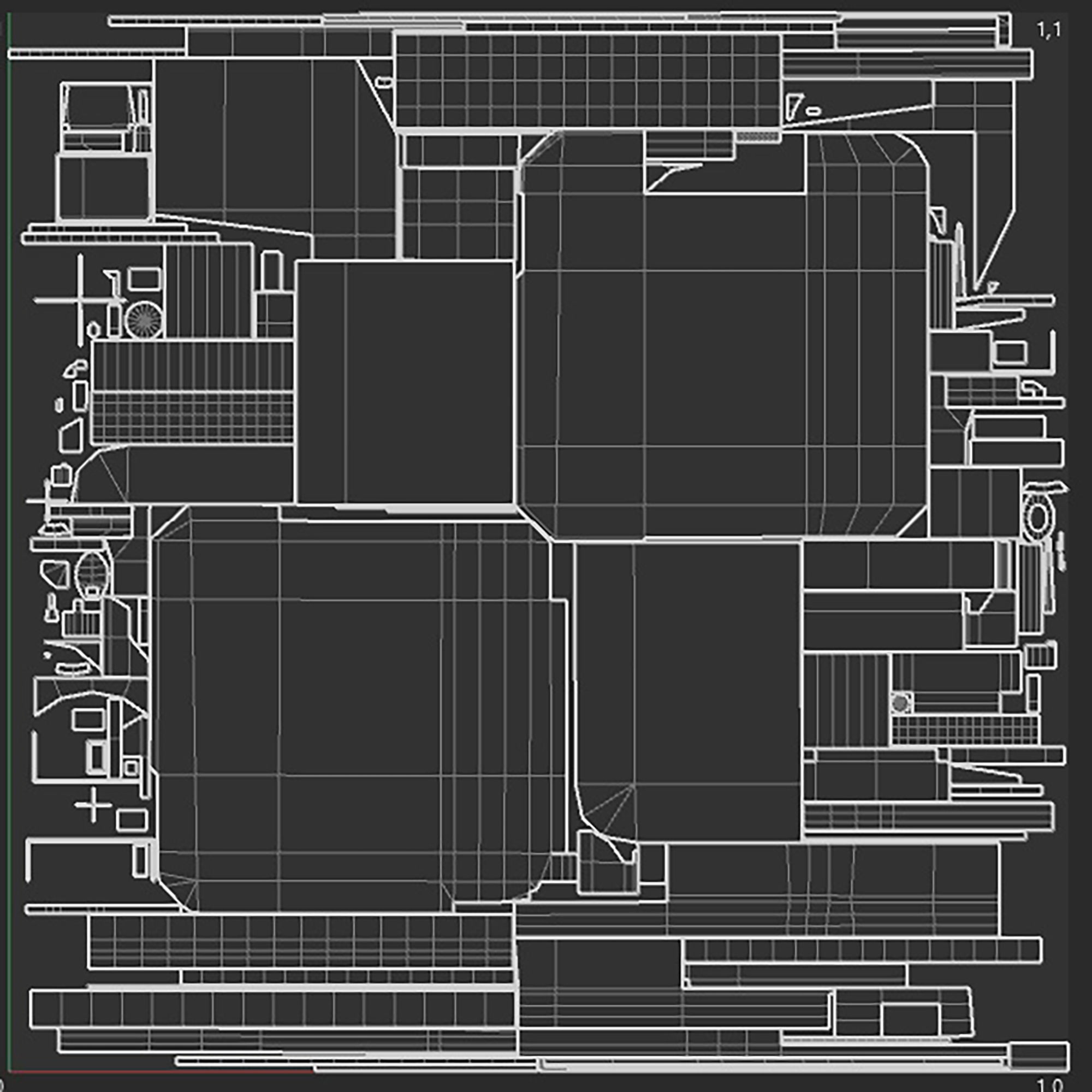 futuristic spaceport Low-poly 3D model_22
