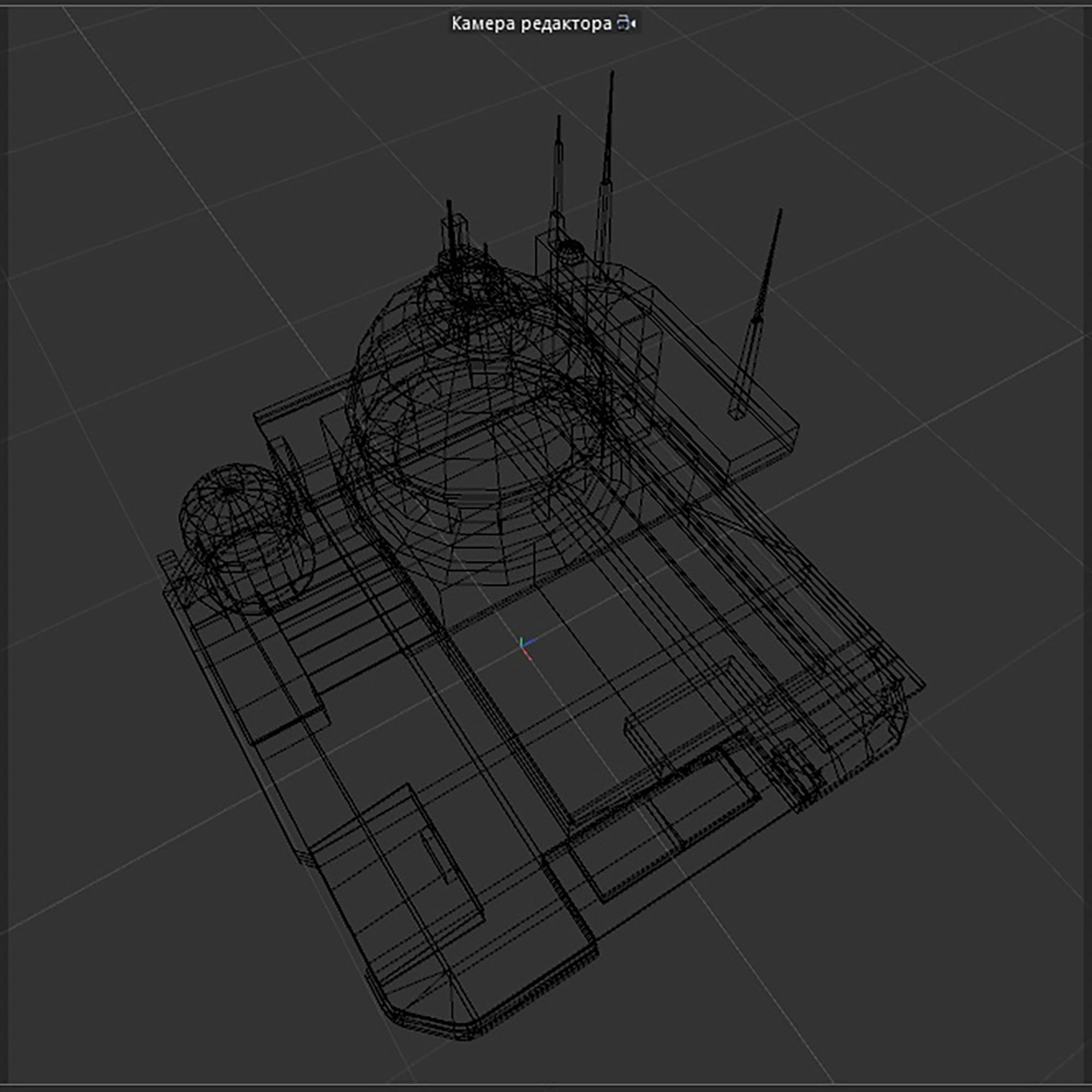 futuristic spaceport Low-poly 3D model_21