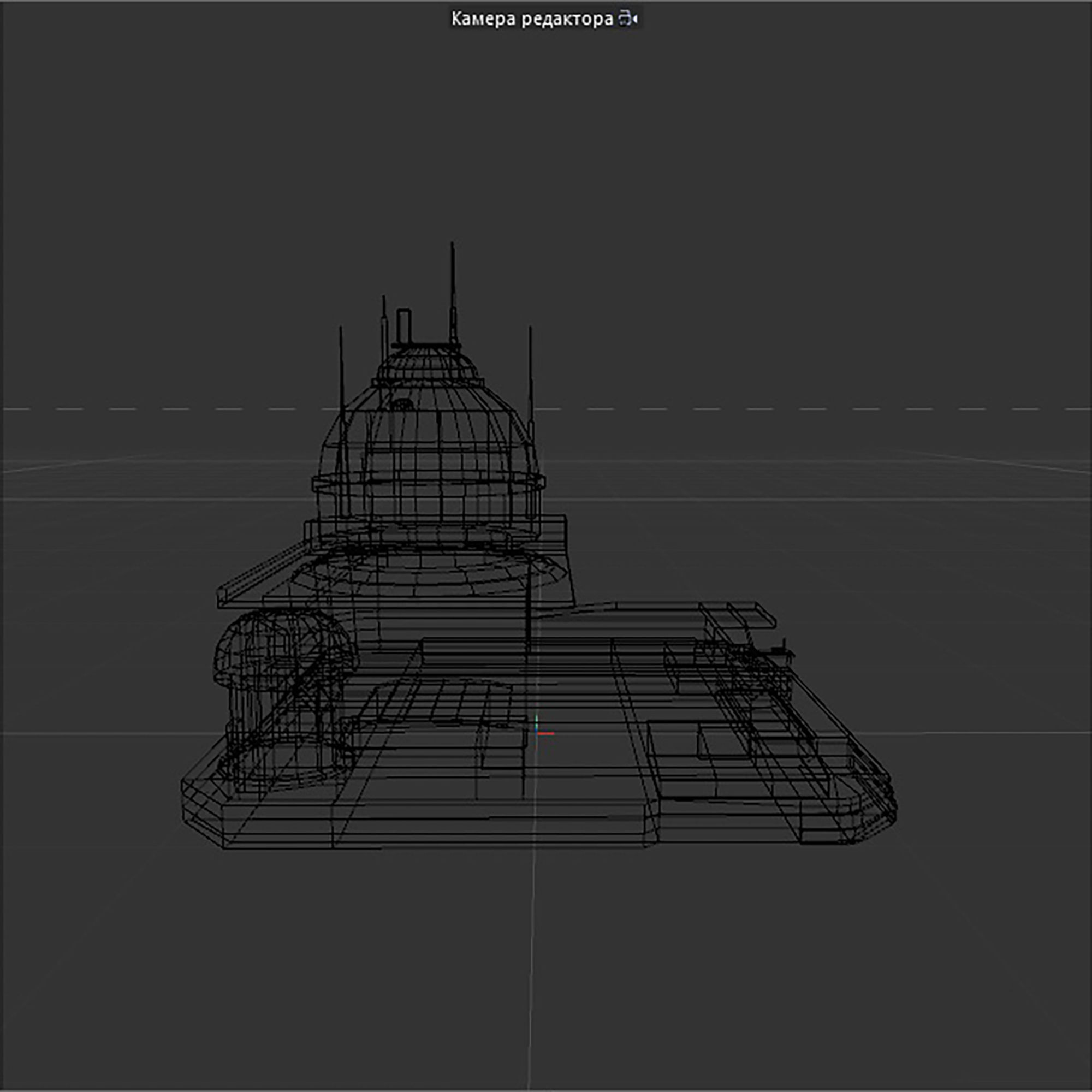 futuristic spaceport Low-poly 3D model_20