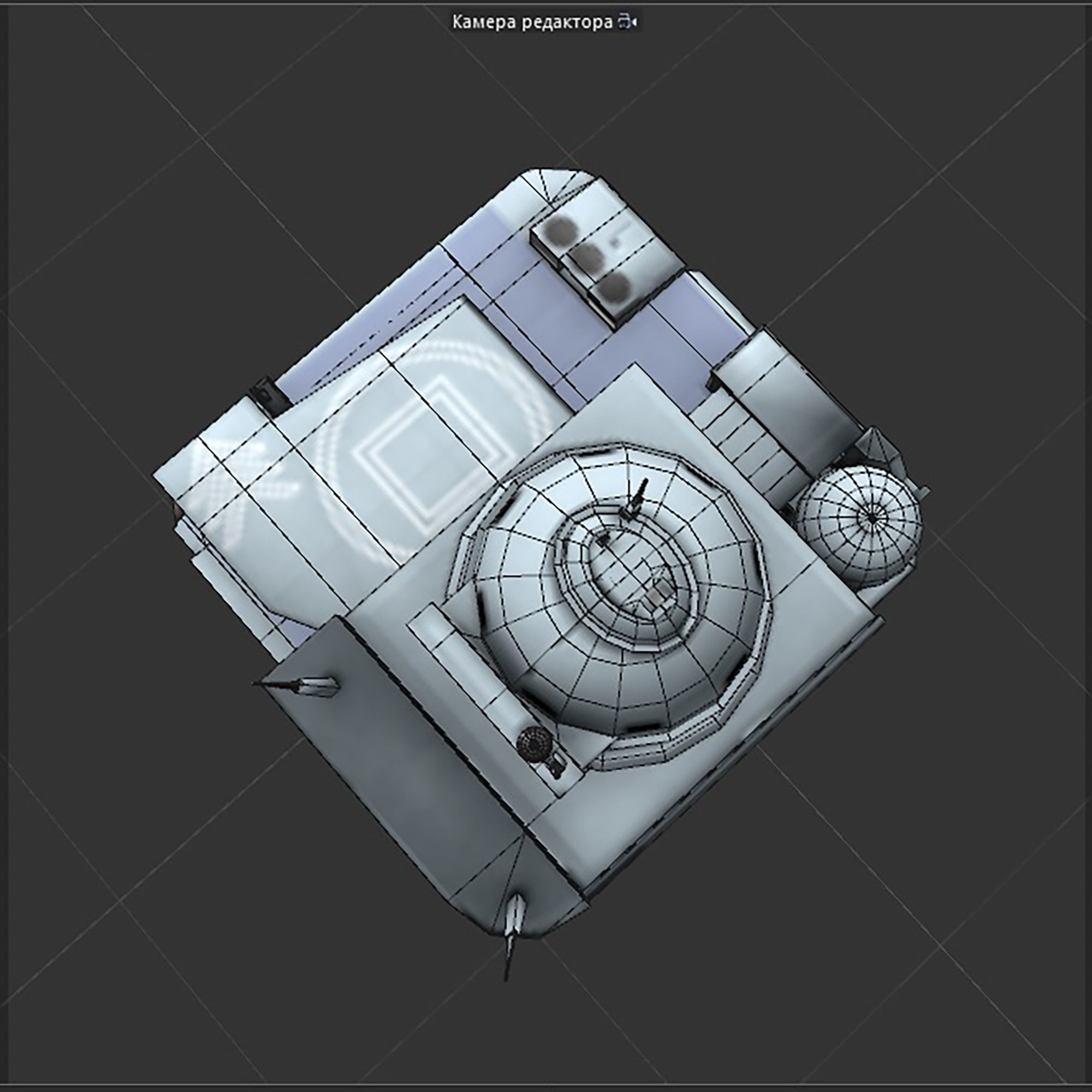 futuristic spaceport Low-poly 3D model_18