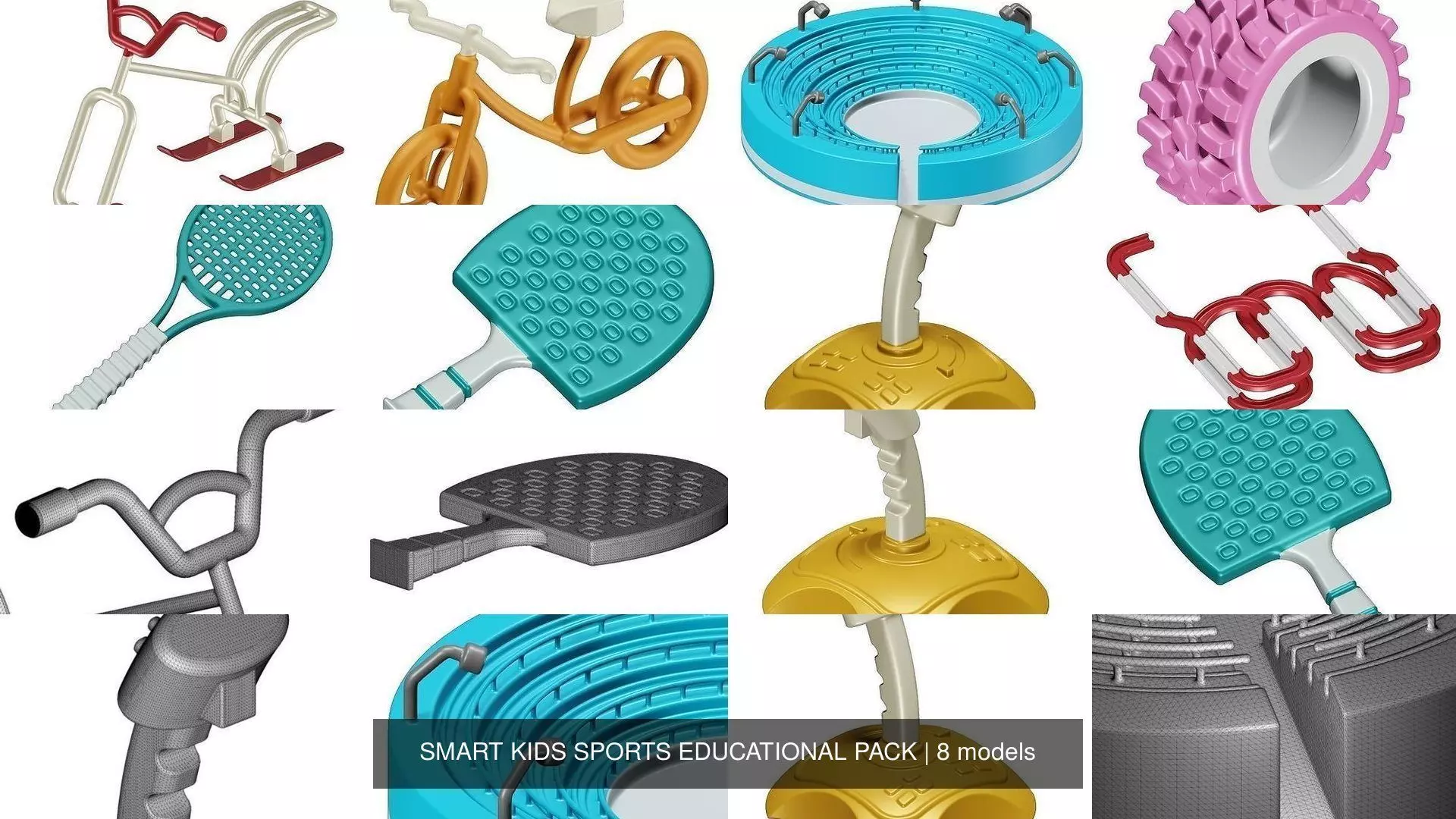 SMART KIDS SPORTS EDUCATIONAL PACK 3D Model Collection_0
