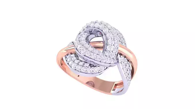 Link High Jewelry Diamond Cocktail Ring 3dm stl obj