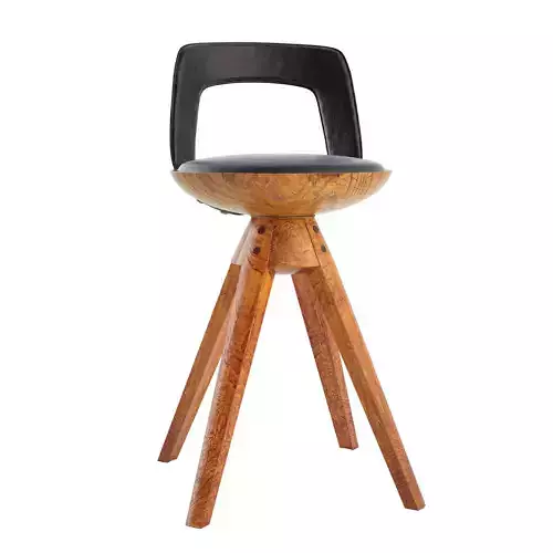 Swivel Stool by Tove and Edvard Kindt-Larsen 3D model