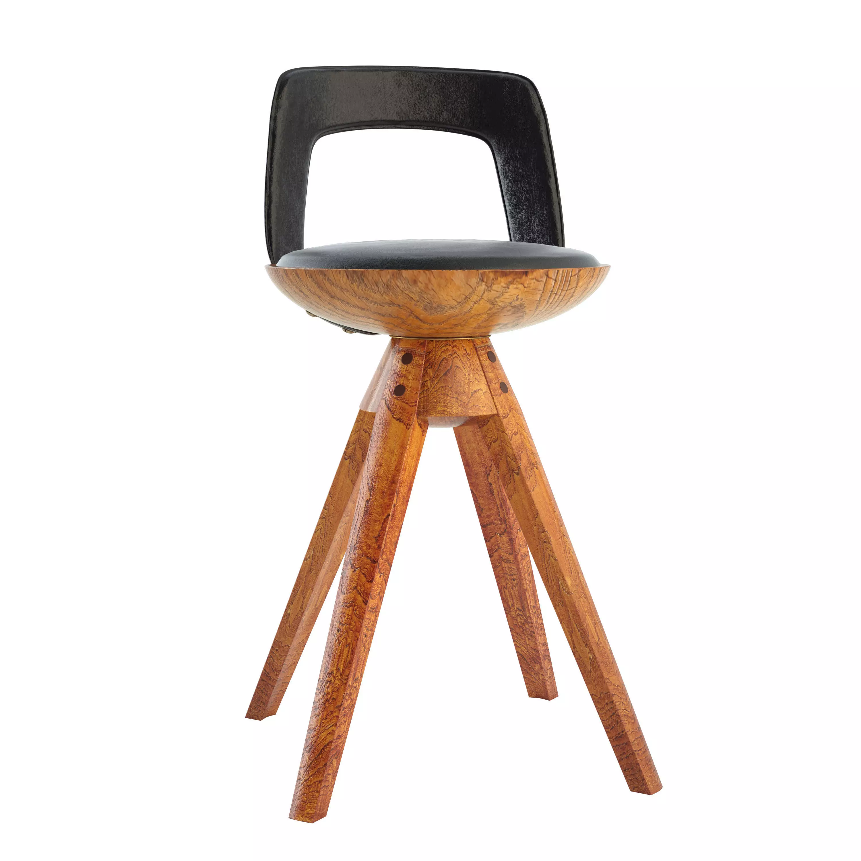 Swivel Stool by Tove and Edvard Kindt-Larsen 3D model_0