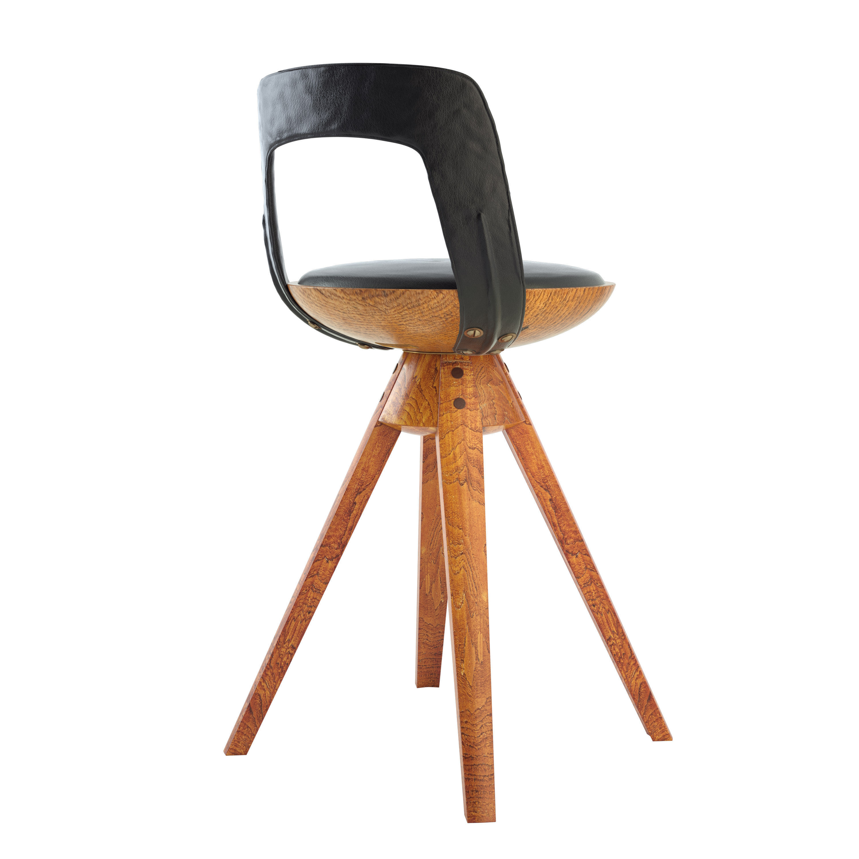 Swivel Stool by Tove and Edvard Kindt-Larsen 3D model_1
