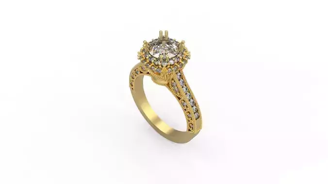 Woman Solitaire Ring 1051