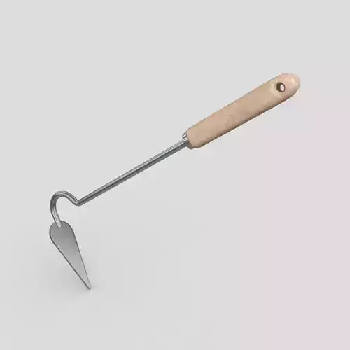 Hand Cultivator Low-poly 3D model