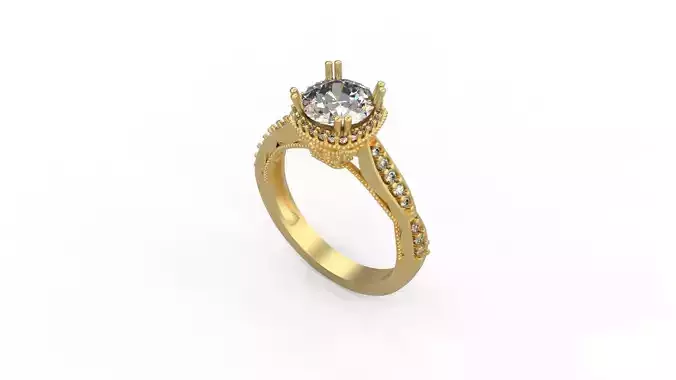 Woman Solitaire Ring 1058